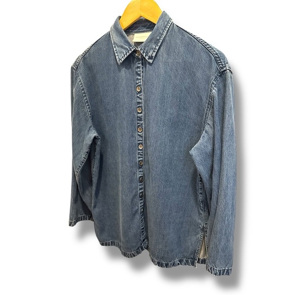 Liz Claiborne Blue Button Down Shirt - Picture 2 of 8
